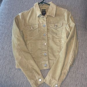 GAP Corduroy Button Up Crop Jacket Size M